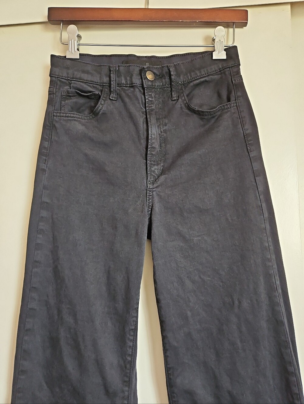 Joe's The Mia High-Rise Faded Black Wide-Leg Jeans Size 26 Long - Picture 7 of 14